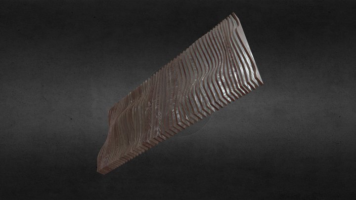 3d WavyWall 3D Model