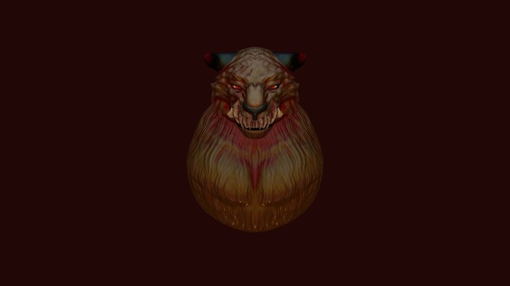 Horned Chimera 3D Model