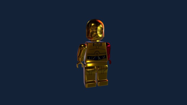 C3PO from Star Wars (LEGO) 3D Model