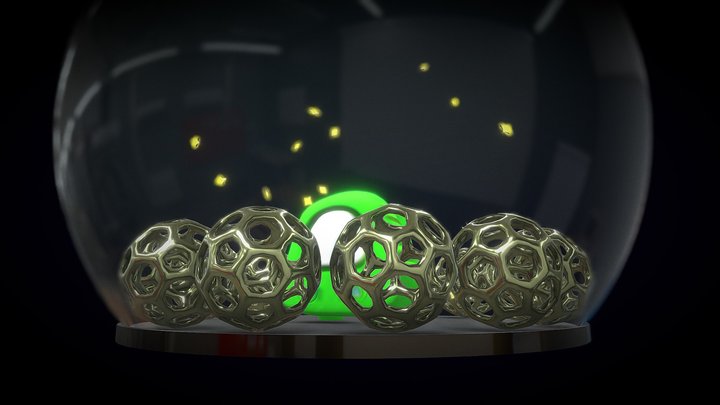 Animated Glassball 3D Model