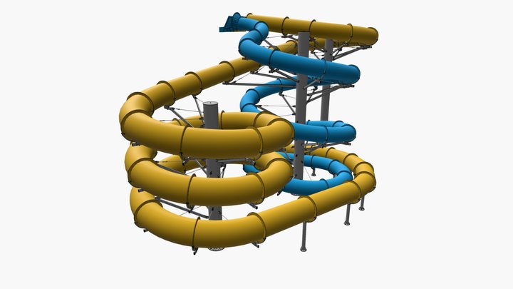 Water slide 3D model 3D Model