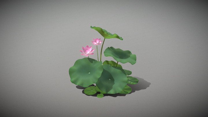 Single Lotus Flower Cluster _Tt – Kostenloses 3D-Modell STL