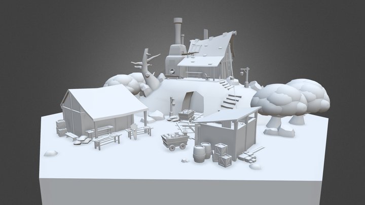 Quest of Kings - LowPoly- BlackSmith 3D Model