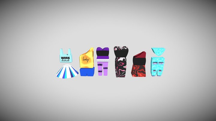 Low Poly Clothing Models 3D Model