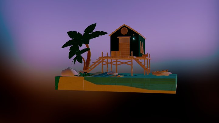 Playa Low Poly 3D Model