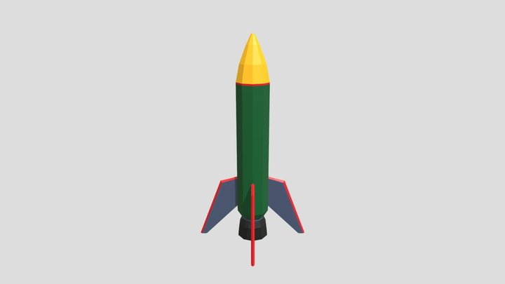 RocketLowPoly 3D Model