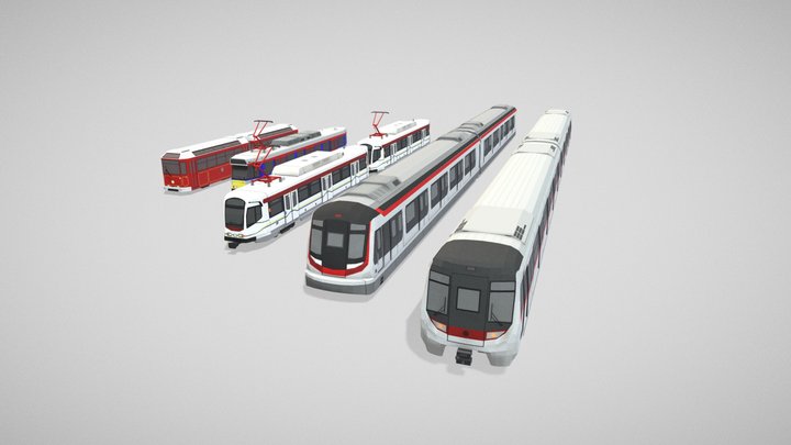 Train Full Pack (Hong Kong) 3D Model