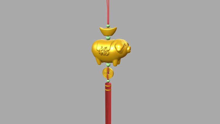Piggy Decoration 3D Model
