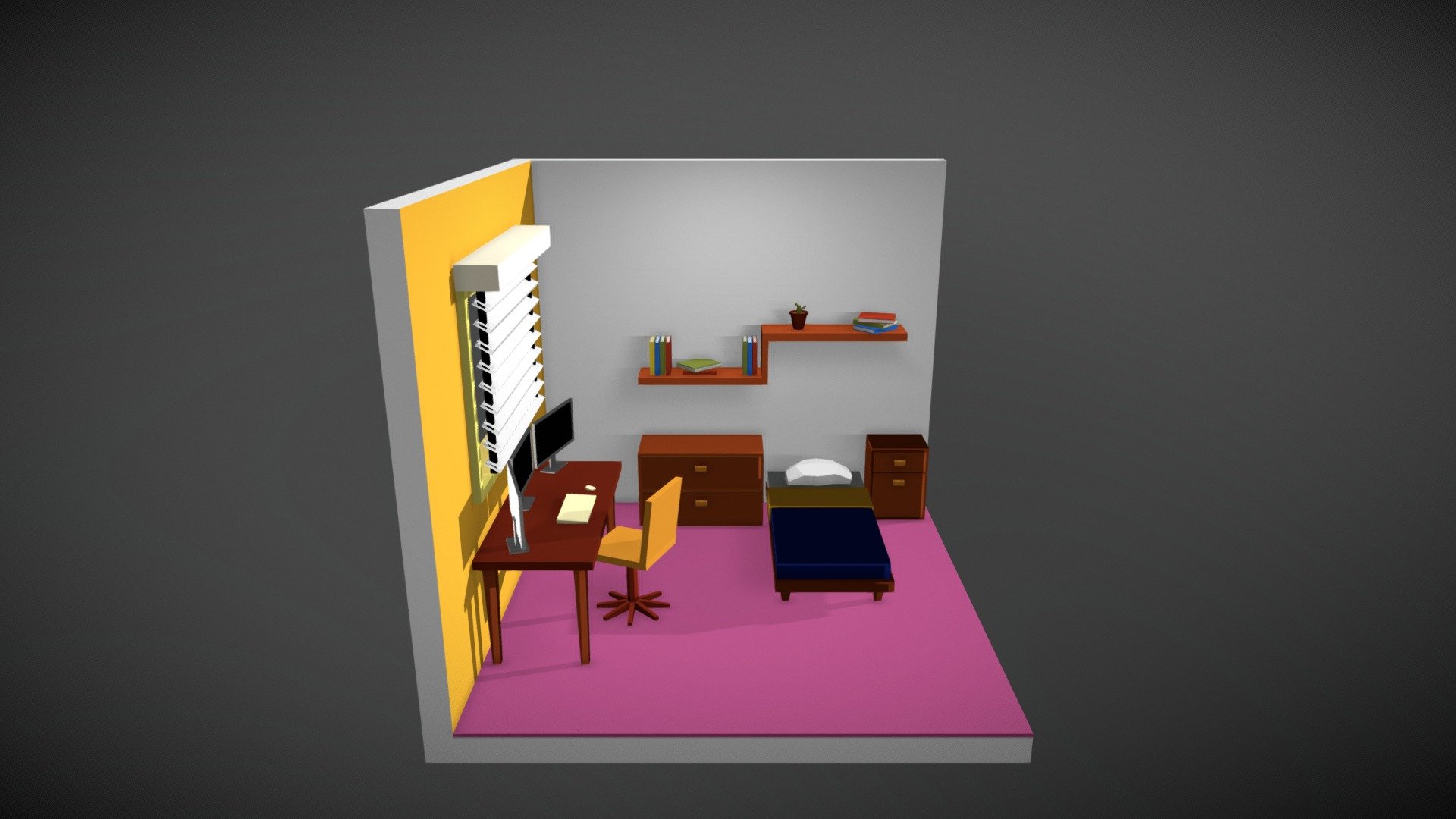 Isometric room - 3D model by Gleb..Vasilev [5e403d4] - Sketchfab