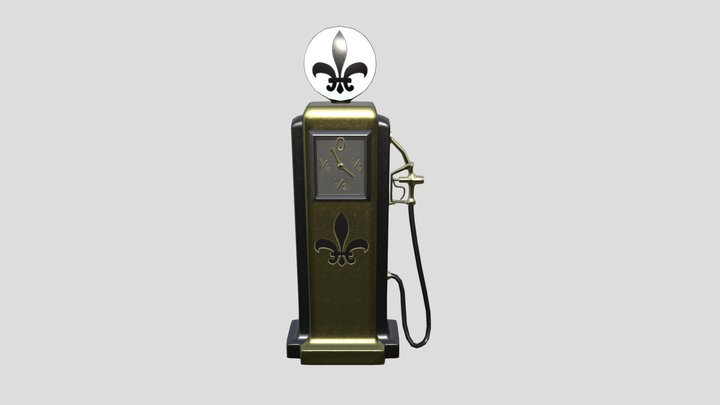 Vintage Gas Pump 3D Model