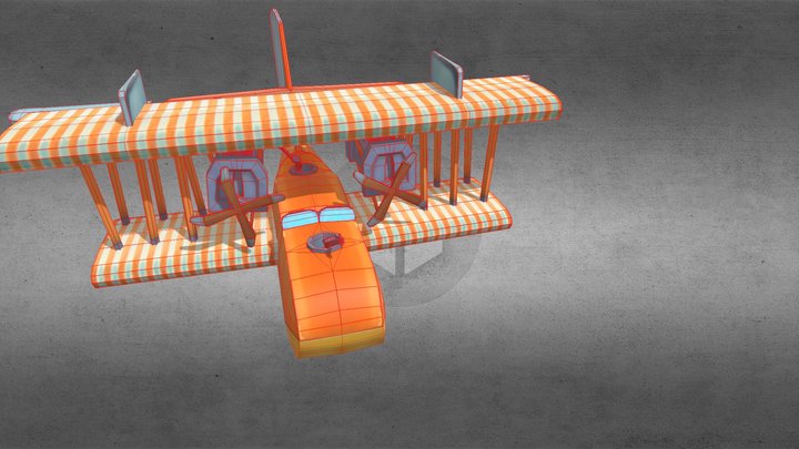 Felixtowe-f2a-late-stylized-ww1-airplane 3D Model