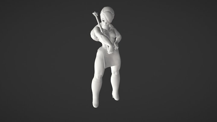 Strong Girl 3D Model