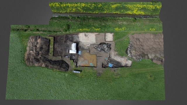 Arial view of star carr 2015 excavation 3D Model