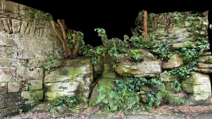 Mossy Rock Wall [Scaniverse] – Free 3D Model STL