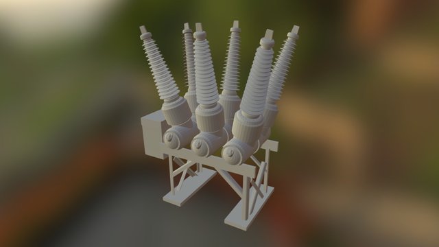 Substation Circuit Breaker 3D Model
