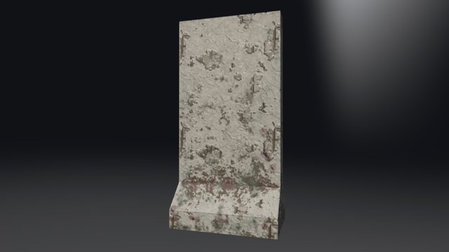 Concrete Barrier (vertical) 3D Model