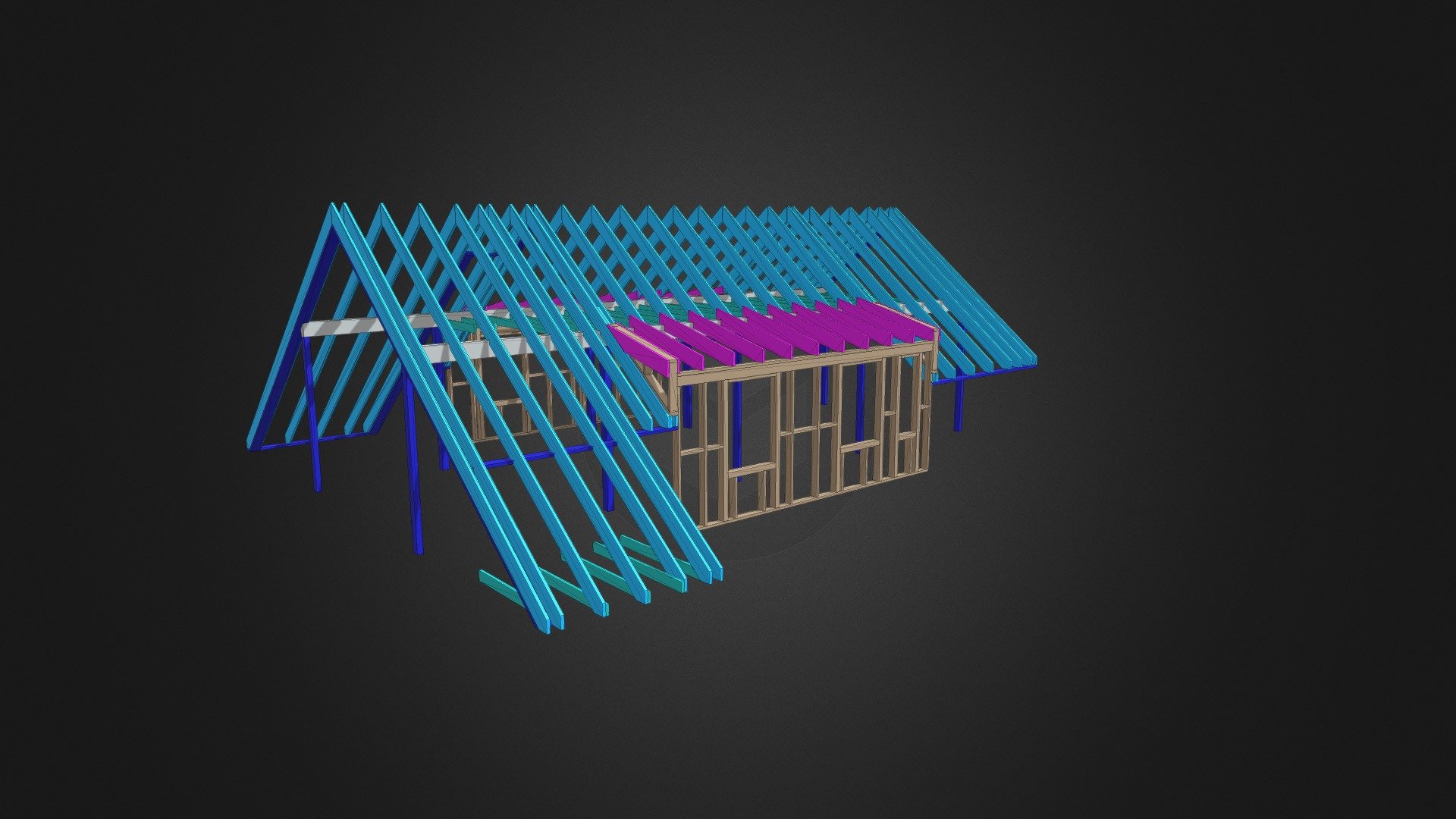 Roof of single family house