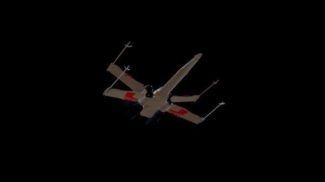 x-wing fighter quick sketch 3D Model