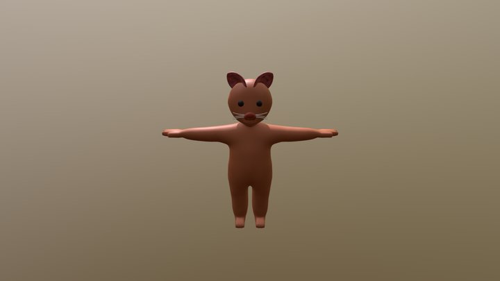 Cartoon Cat - Rigged 3D Model
