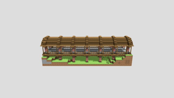 Wooden Bridge 3D Model