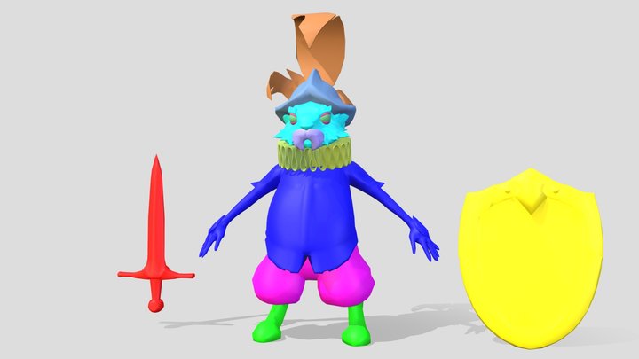 Hamster Knight High WIP 3D Model