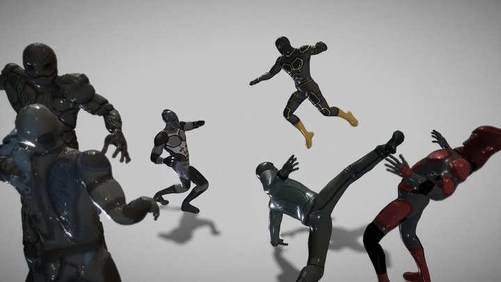 Super Hero Fight 3D Model