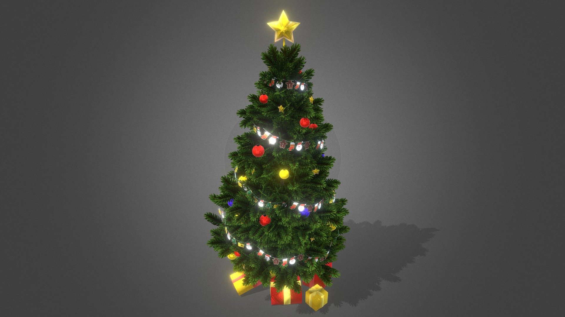 Christmastree01 3D model by 方舟智慧 ARK (sbircitd) [5e4a42d] Sketchfab