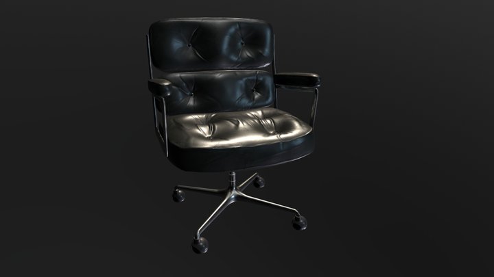 Vintage Eames Time Life Chair 3D Model