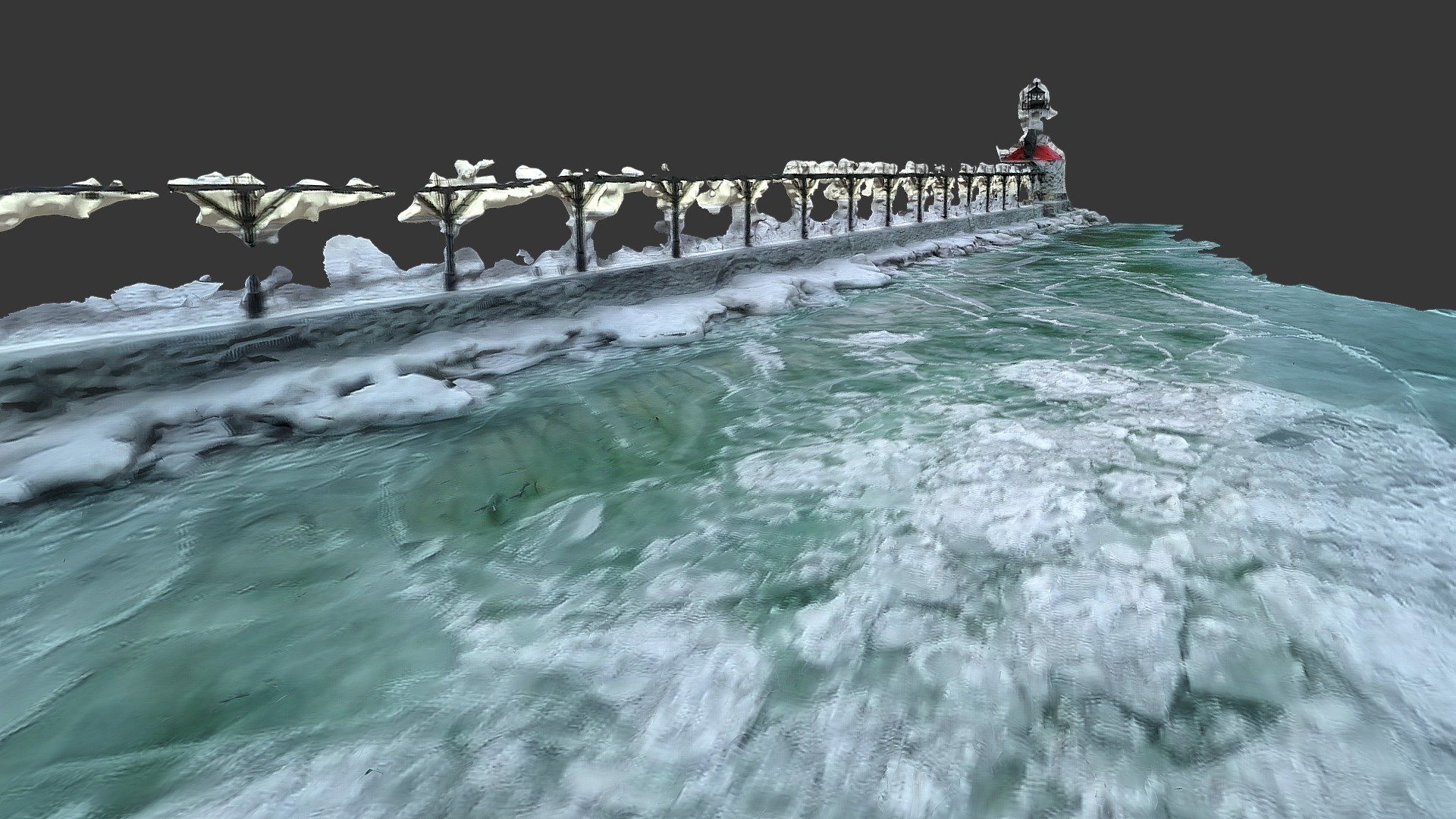 Frozen Michigan Lake | 3D Scan