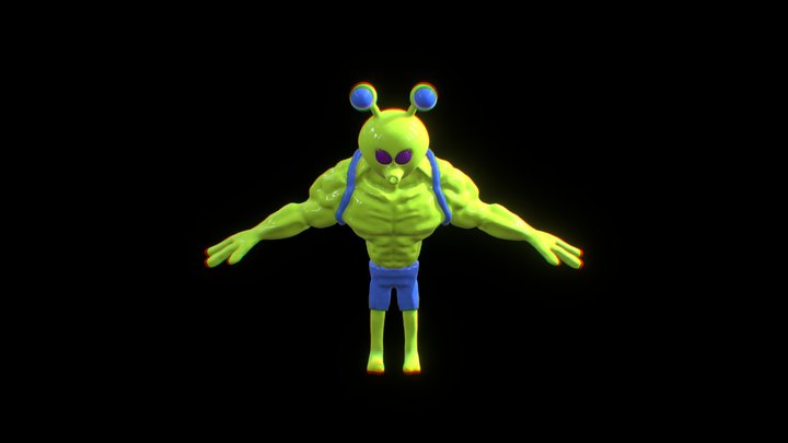 Break dance ALIEN 3D Model