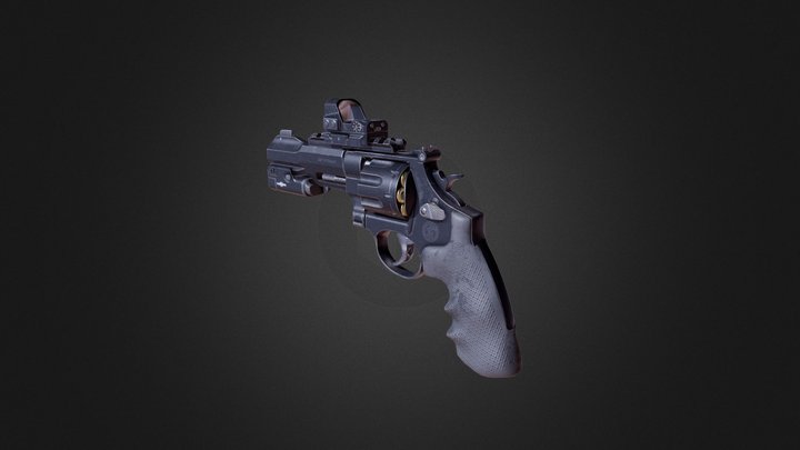 Magnum Revolver 3D Model