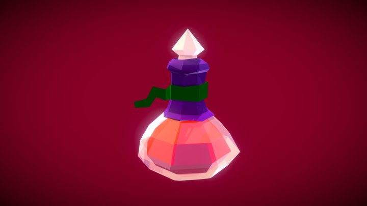 Low Poly Potion 3D Model
