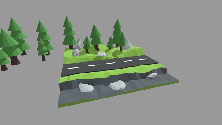 Low-poly Forest 3D Model