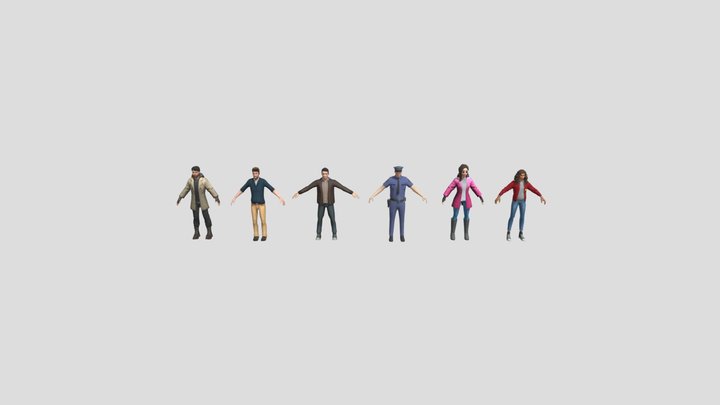 Characters Pack 3D Model