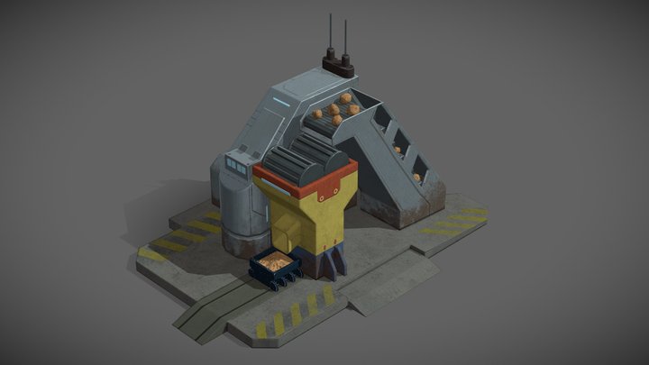 Mining station model 3D Model
