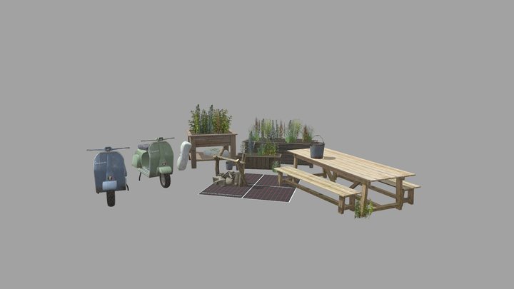 DAE 5 Finished Props - Eco House 3D Model