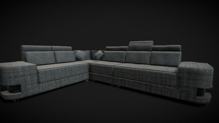 L Shape Sofa 3D Model