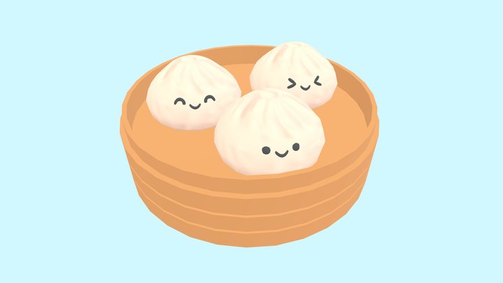 Steamed meat bun 3D Model