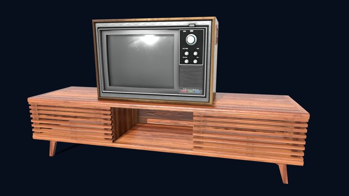 Retro TV Sony Trinitron 3D Model
