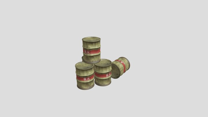 Japanese Barrel for Fuel 3D Model