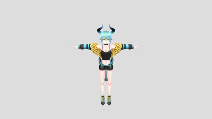 Dragon girl 3D Model