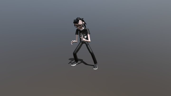Skrillex animated-Jimena Rendueles 3D Model