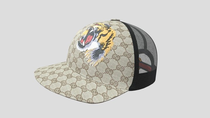 Gucci Tigers Print - Cap 3D Model