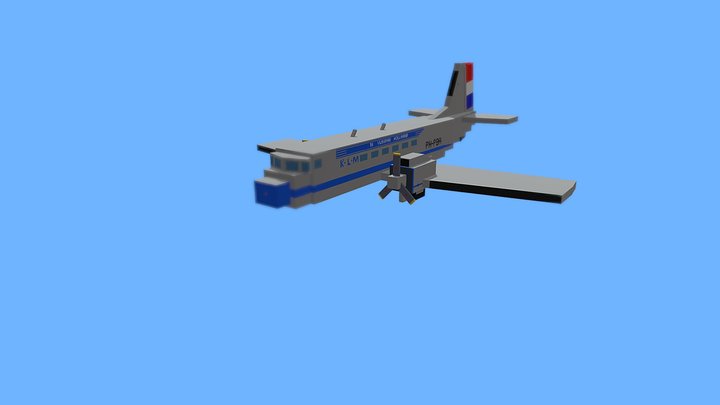 voxel DC-3 KLM 3D Model