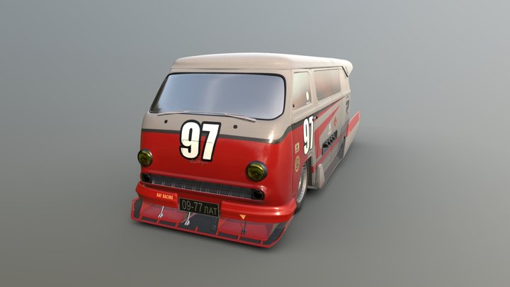 Raf-997 Latvia 3D Model