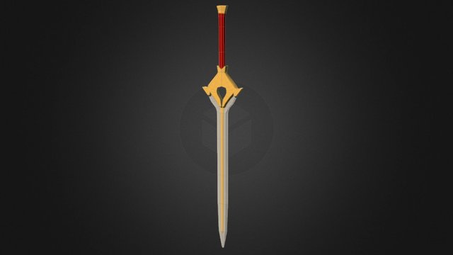 realistic fire emblem Falchion 3D Model