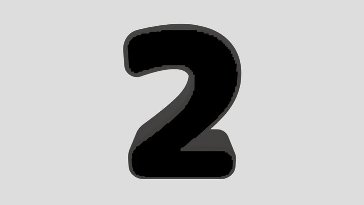 2 Number Numeric Stone Carved – Modelo 3D gratuito STL