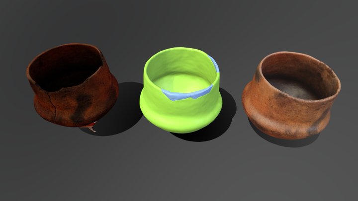 Eksponat 1 - proces rekonstrukcji popielnicy 3D Model