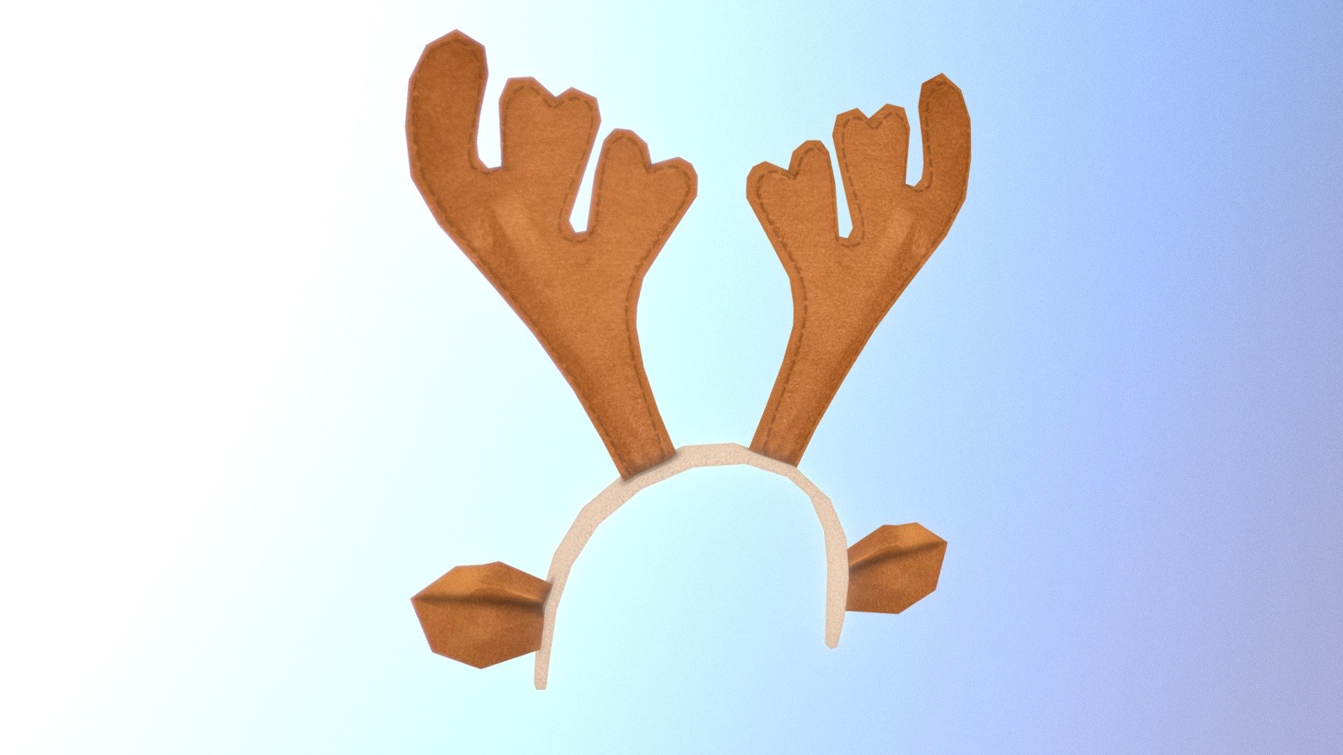 Low poly Christmas deer horns accessory — Sketchfab embed 3D viewer