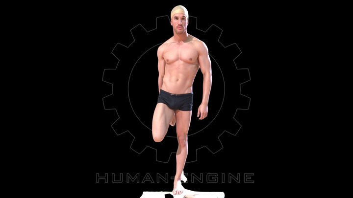 Male Scan - Mick 006 Standing on 1 Leg 3D Model